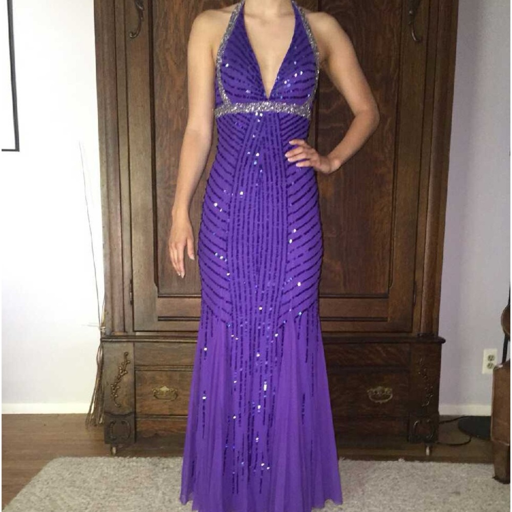Cache Purple Prom/ Evening Dress - size Small